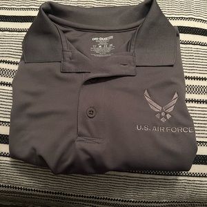 Dri Duke Gray Men’s polo shirt w/Air-force Logo
